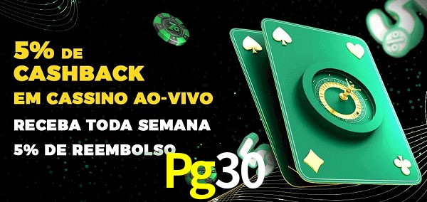 Promoções do cassino ao Vivo Pg30